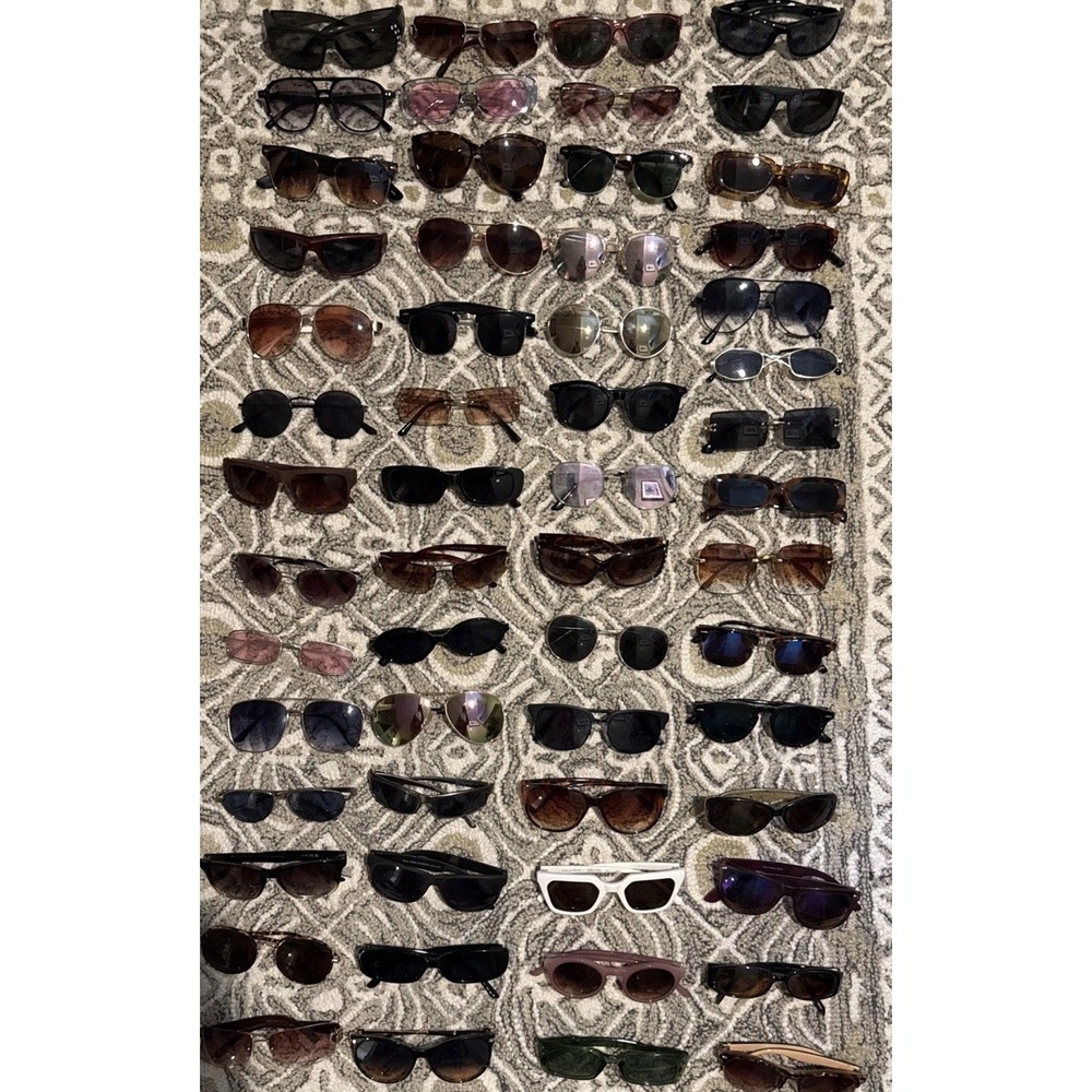 Wholesale Bulk Lot / Group of 56 all included Sunglasses:Square, Round,Aviator+
